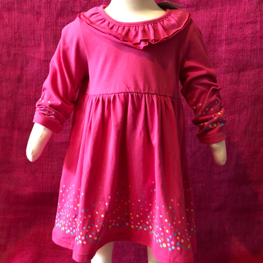 Zutano Pink Confetti Dot Dress 24m